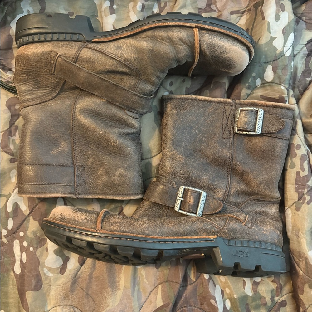 UGG Brown Leather Boots size 11
